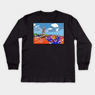 Torre de Hércules, illustrations from Galicia Kids Long Sleeve T-Shirt